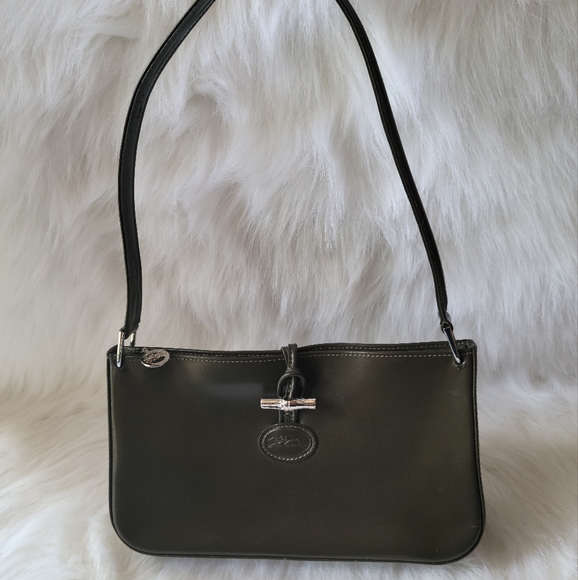 Longchamp Bags Longchamp Roseau Toggle Dark Forest Green Patent